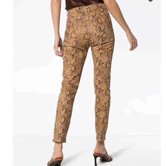 New FRAME High-Rise Snake-Effect Jeans Size 27 - Picture 5 of 16